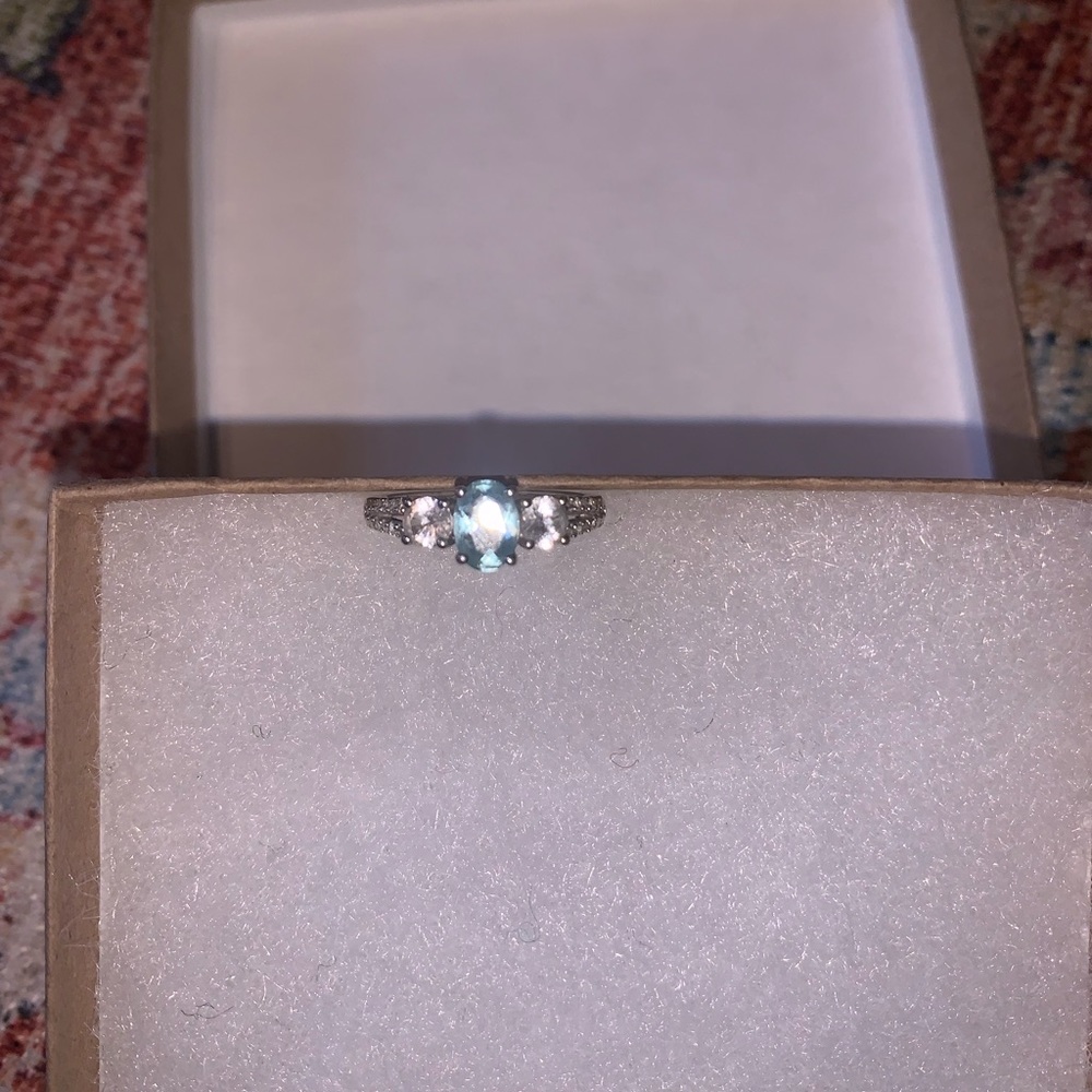 Sterling Silver Aquamarine Ring